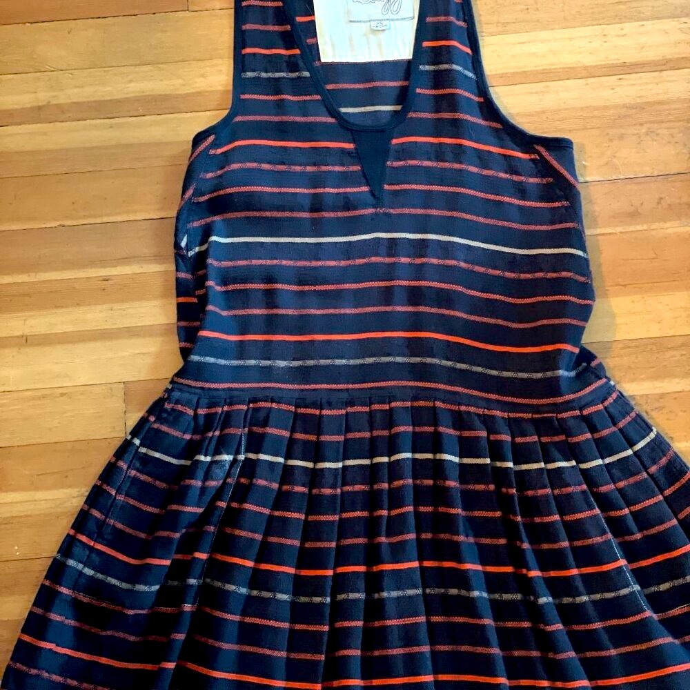 Ace & Jig dropwaist striped summer dress size XS